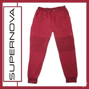 Supernova Men’s Maroon Textured Joggers Sz 2XL GUC